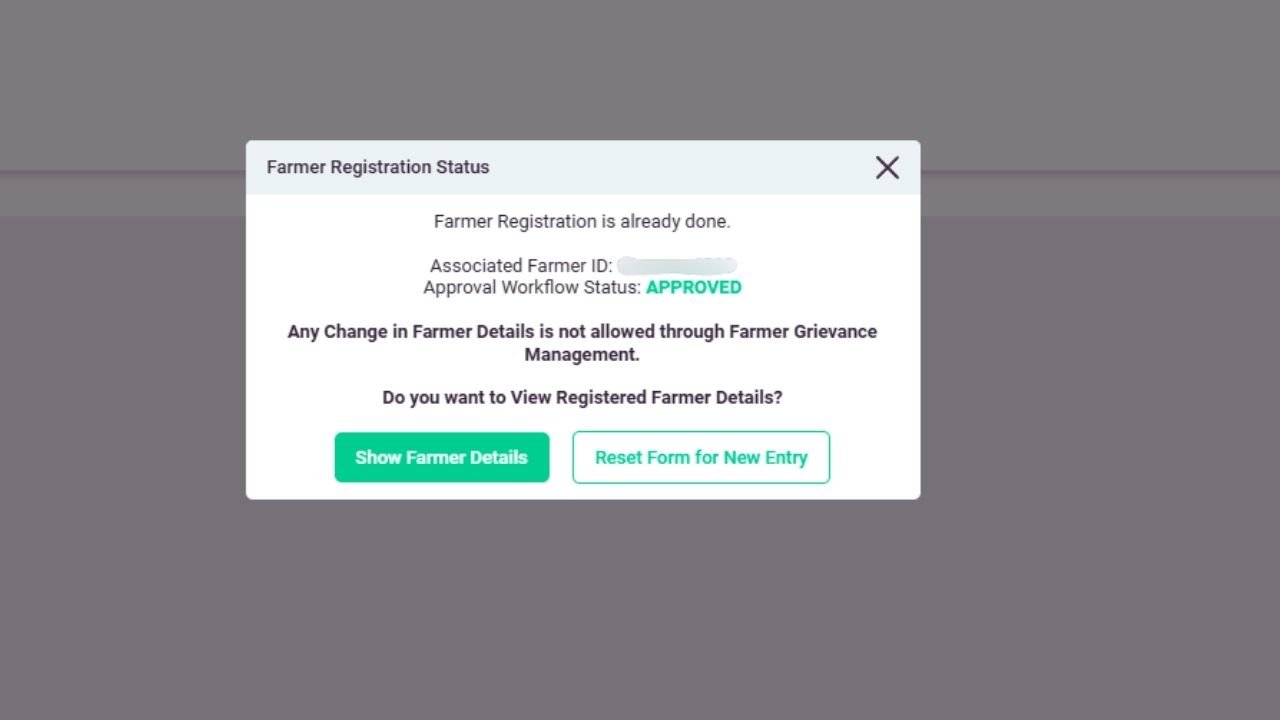 Farmer Registry Check